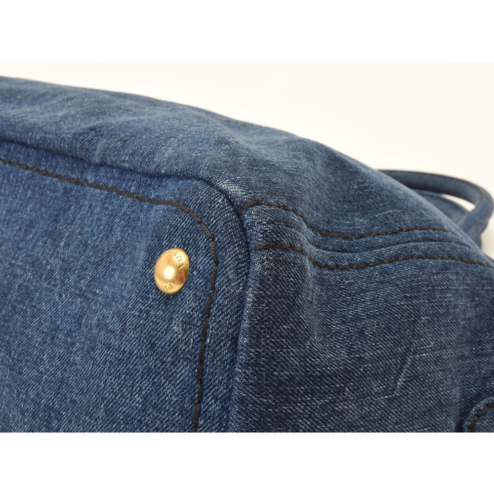 Prada Tote Bag Blue Denim - Picture 7 of 11